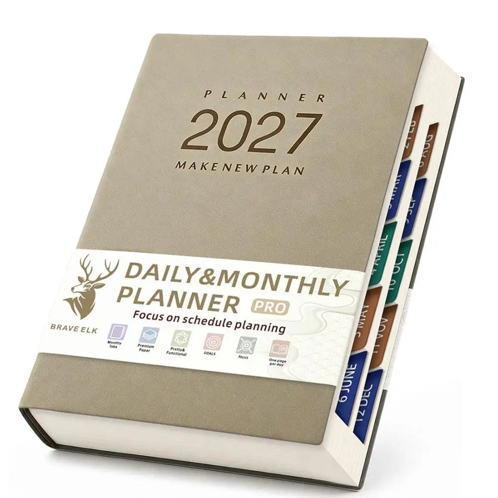 2027 Planner Agenda Planner Weekly Monthly Planner 160 Pages, Daily Time Log Notebook Time Management Self Discipline Journal