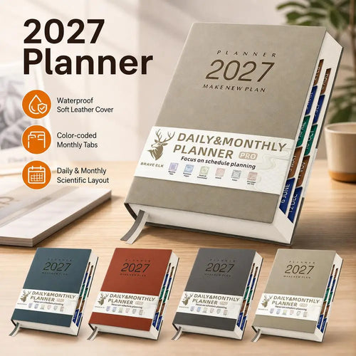 2027 Planner Agenda Planner Weekly Monthly Planner 160 Pages, Daily Time Log Notebook Time Management Self Discipline Journal