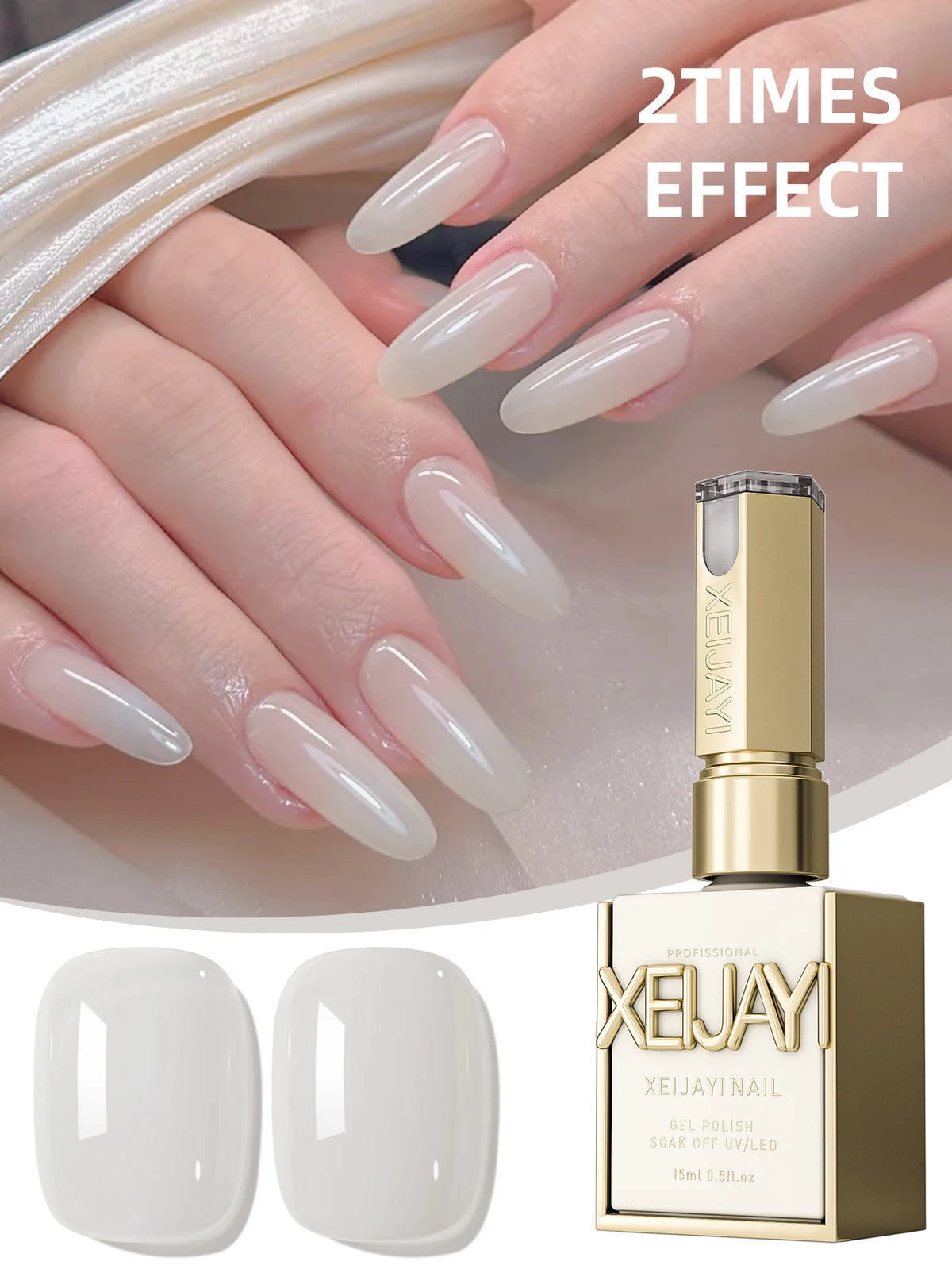 15ML Transparent Pink Gel Nail Polish Long-Lasting Nail Polish Gel Soaked Led/UV Gel Nail Polish Nail Salon Home Female Gifts