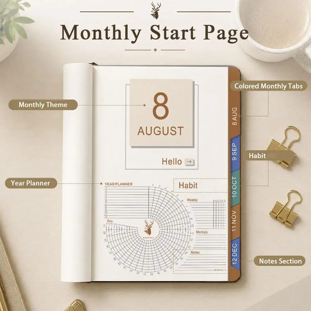 2027 Planner Agenda Planner Weekly Monthly Planner 160 Pages, Daily Time Log Notebook Time Management Self Discipline Journal