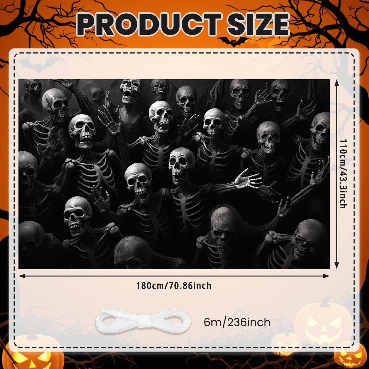 Halloween Door Cover Banner ,DO NOT OPEN Sign Scary Theme Decor for Halloween Horror Party Spooky Witch and Zombie Theme Wall D
