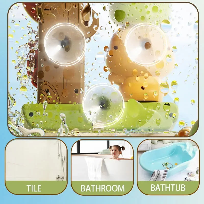 2025 Baby Bath Toy Play Water in Duck/Flower Shape Lion Waterwheel Children Fun in Shower Bathtub with Suction Cup in Kid Gift