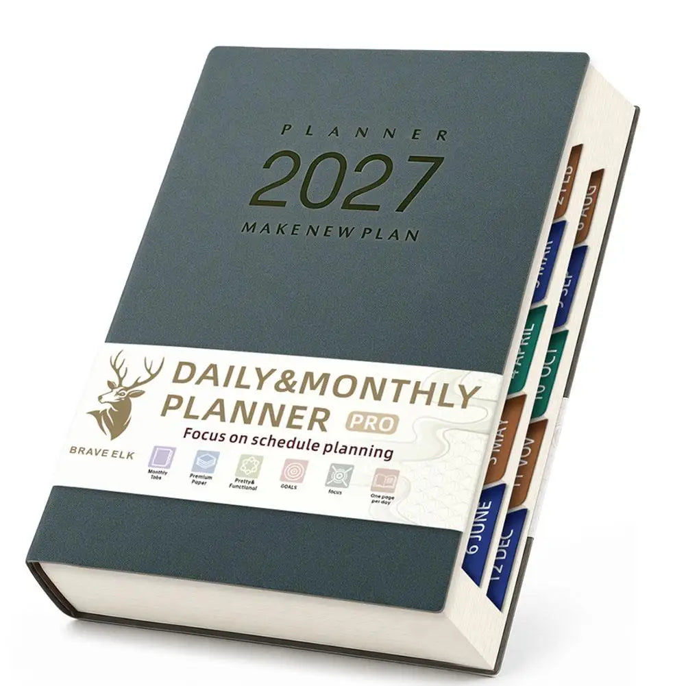 2027 Planner Agenda Planner Weekly Monthly Planner 160 Pages, Daily Time Log Notebook Time Management Self Discipline Journal