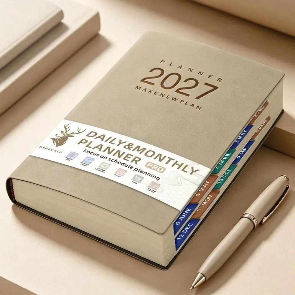 2027 Planner Agenda Planner Weekly Monthly Planner 160 Pages, Daily Time Log Notebook Time Management Self Discipline Journal