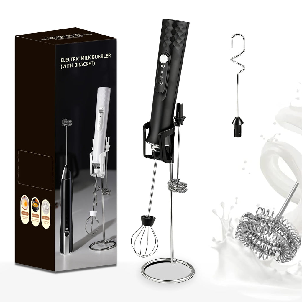 Milk Frother Wand Coffee Frother Handheld Foam Maker For Latte Rechargeable Electric Milk Frother Handheld Drink Mixer Gift Idea
