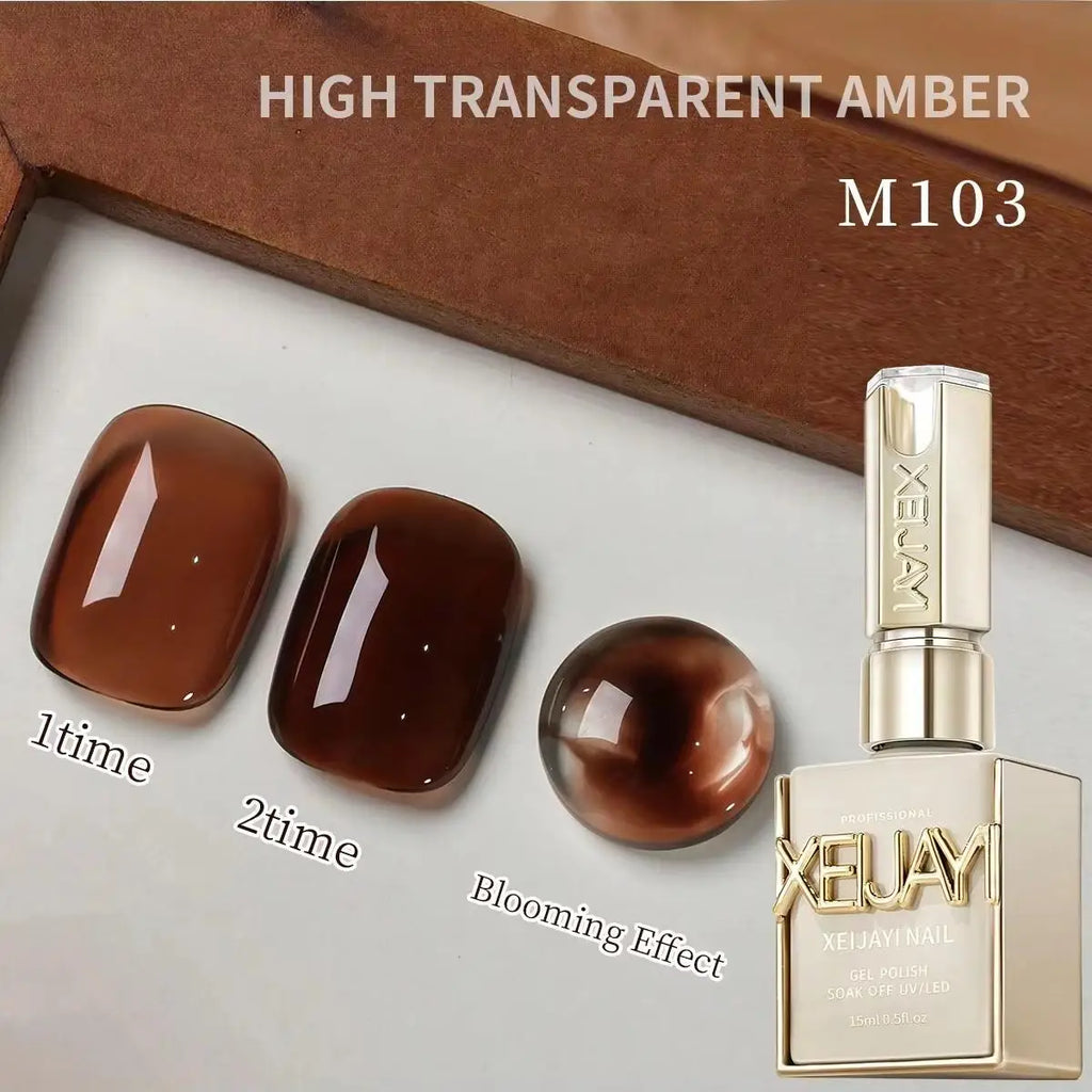 15ML Transparent Pink Gel Nail Polish Long-Lasting Nail Polish Gel Soaked Led/UV Gel Nail Polish Nail Salon Home Female Gifts
