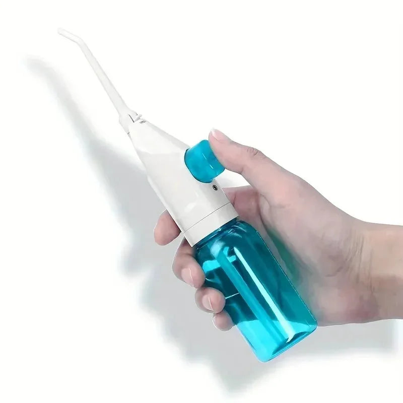 1PC Electric High-Pressure Water Flosser - Manual Pulse Jet Cleaner for Teeth & Gums, Portable Oral Irrigator with Deep Cleaning