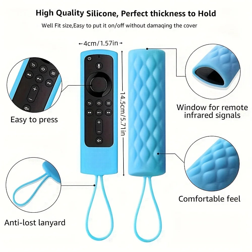 Glow In The Dark Silicone Remote Cover For FireStick Streaming Media Device | Firesticktv 4k+ 2021 | Fire 4K Max | Fire Stick Li