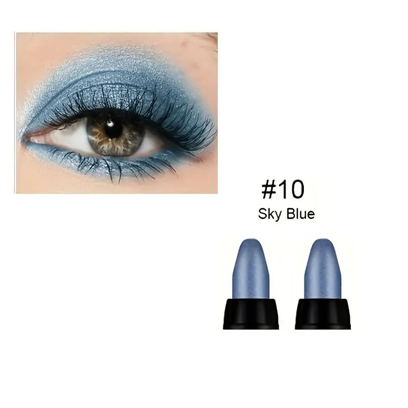 16 Colors Pearlescent Eyeliner, Color Glitter Waterproof Long-Lasting Eye Makeup Non-smudge Eyeliner