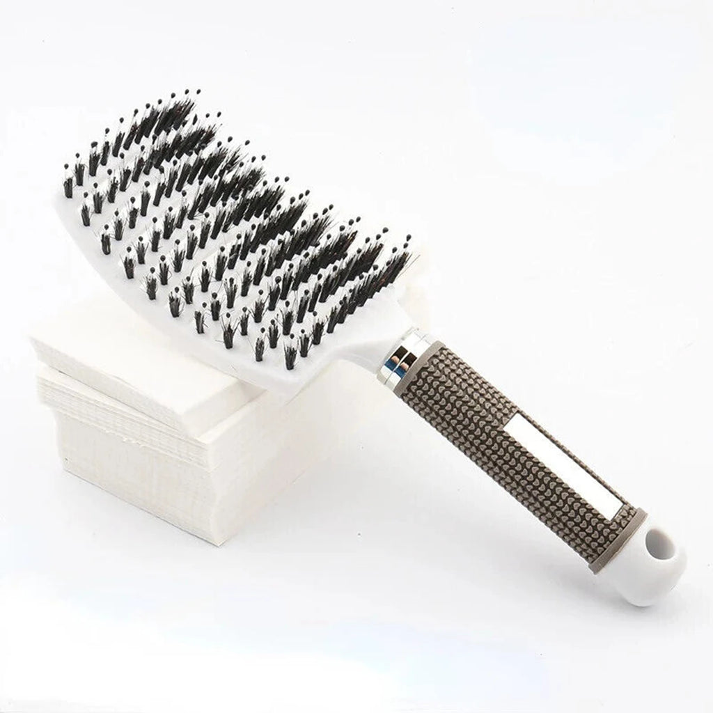Hair Brush Scalp Massage Comb Hairbrush Boar Bristle Nylon Women Wet Curly Detangle Hair Brush Salon Hairdressing Styling Tool