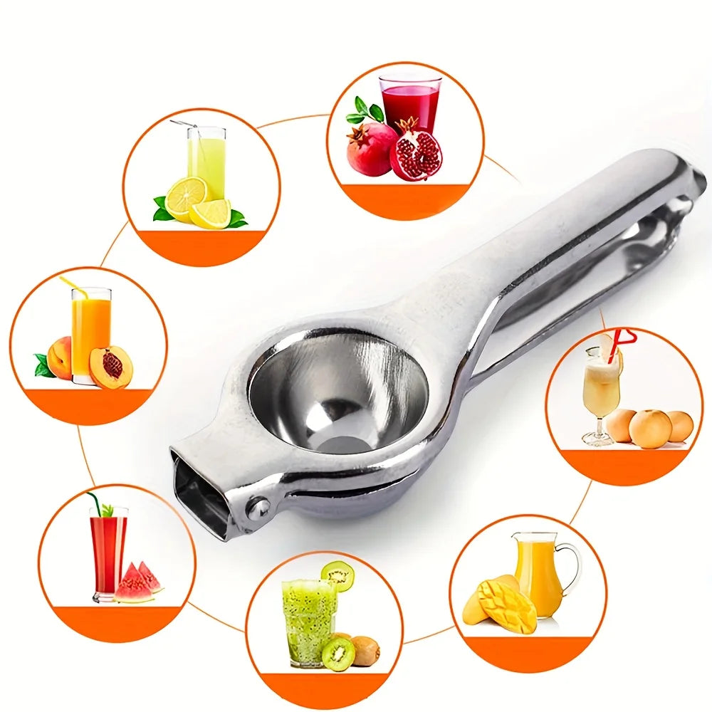 1pc Stainless Steel Lemon Juicer - Manual Efficient Juice Press, Easy to Use, for Home & Commercial Use, Fits Various Fruits