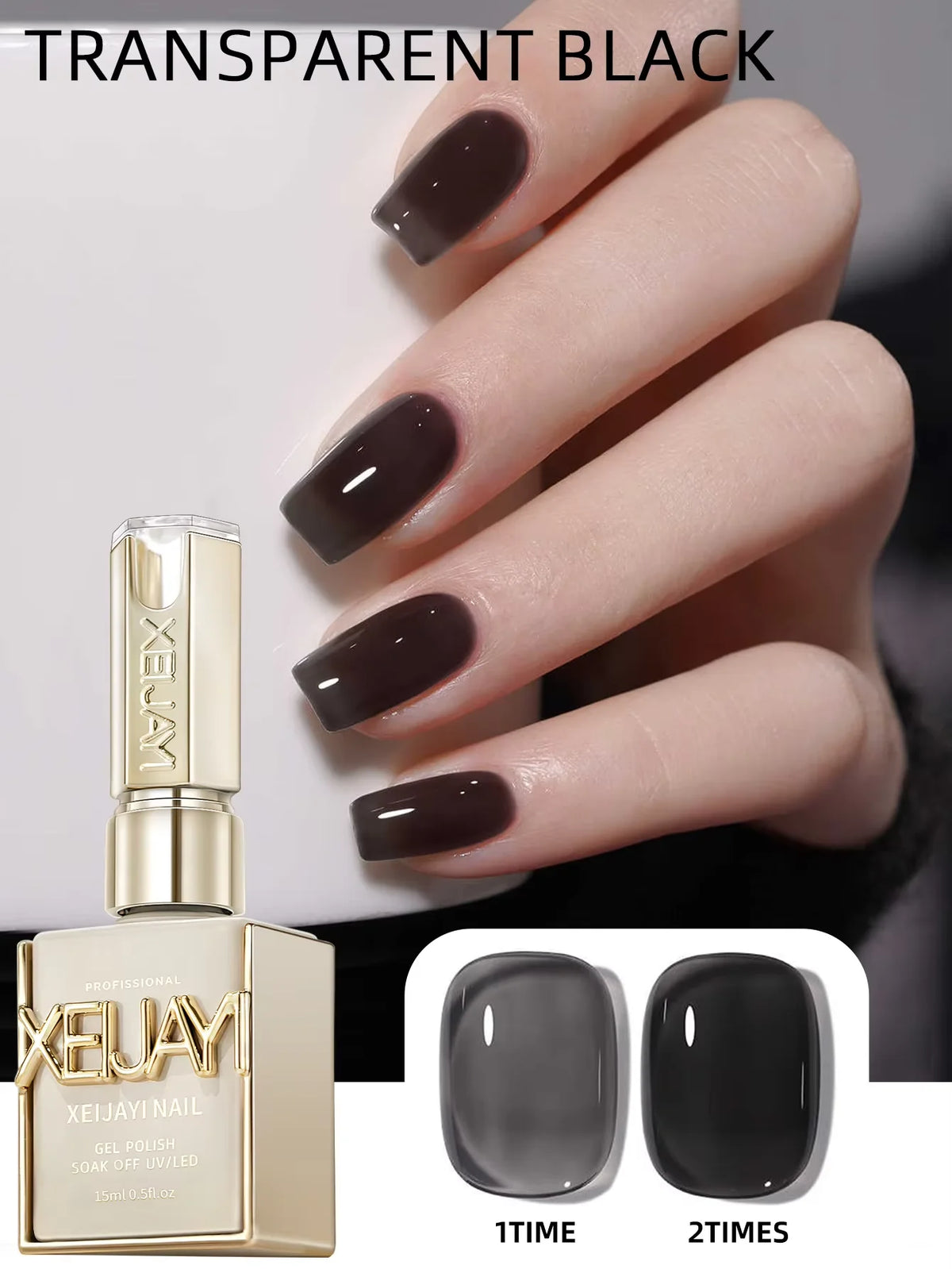15ML Transparent Pink Gel Nail Polish Long-Lasting Nail Polish Gel Soaked Led/UV Gel Nail Polish Nail Salon Home Female Gifts