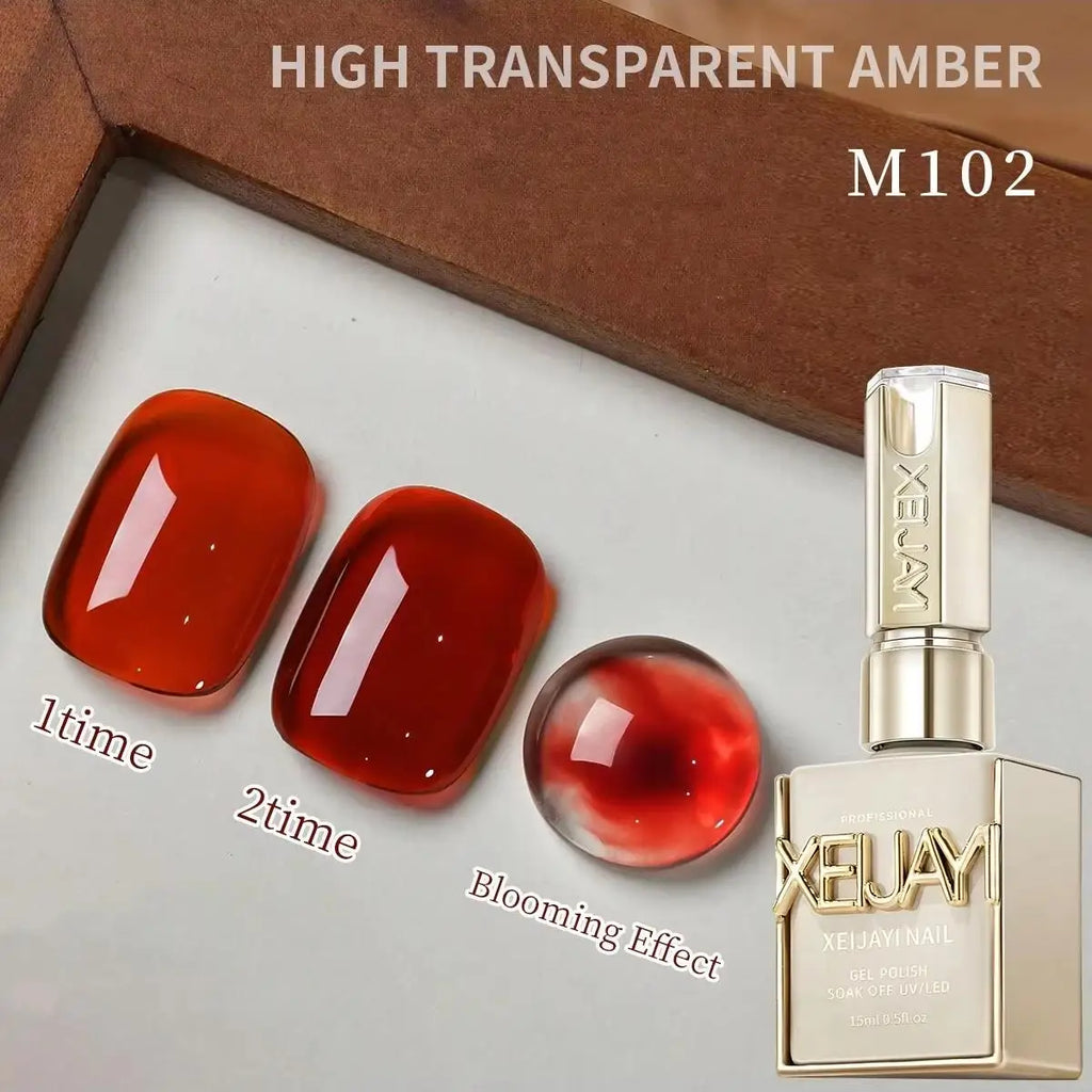 15ML Transparent Pink Gel Nail Polish Long-Lasting Nail Polish Gel Soaked Led/UV Gel Nail Polish Nail Salon Home Female Gifts