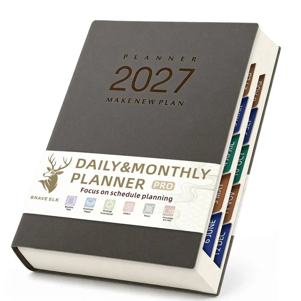 2027 Planner Agenda Planner Weekly Monthly Planner 160 Pages, Daily Time Log Notebook Time Management Self Discipline Journal