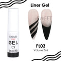 5ml Liner Gel Nail Polish Wire Silk Pen With Brush Black White Semi Permanent Painting Graffiti Tools Drawing Manicure Varnishes
